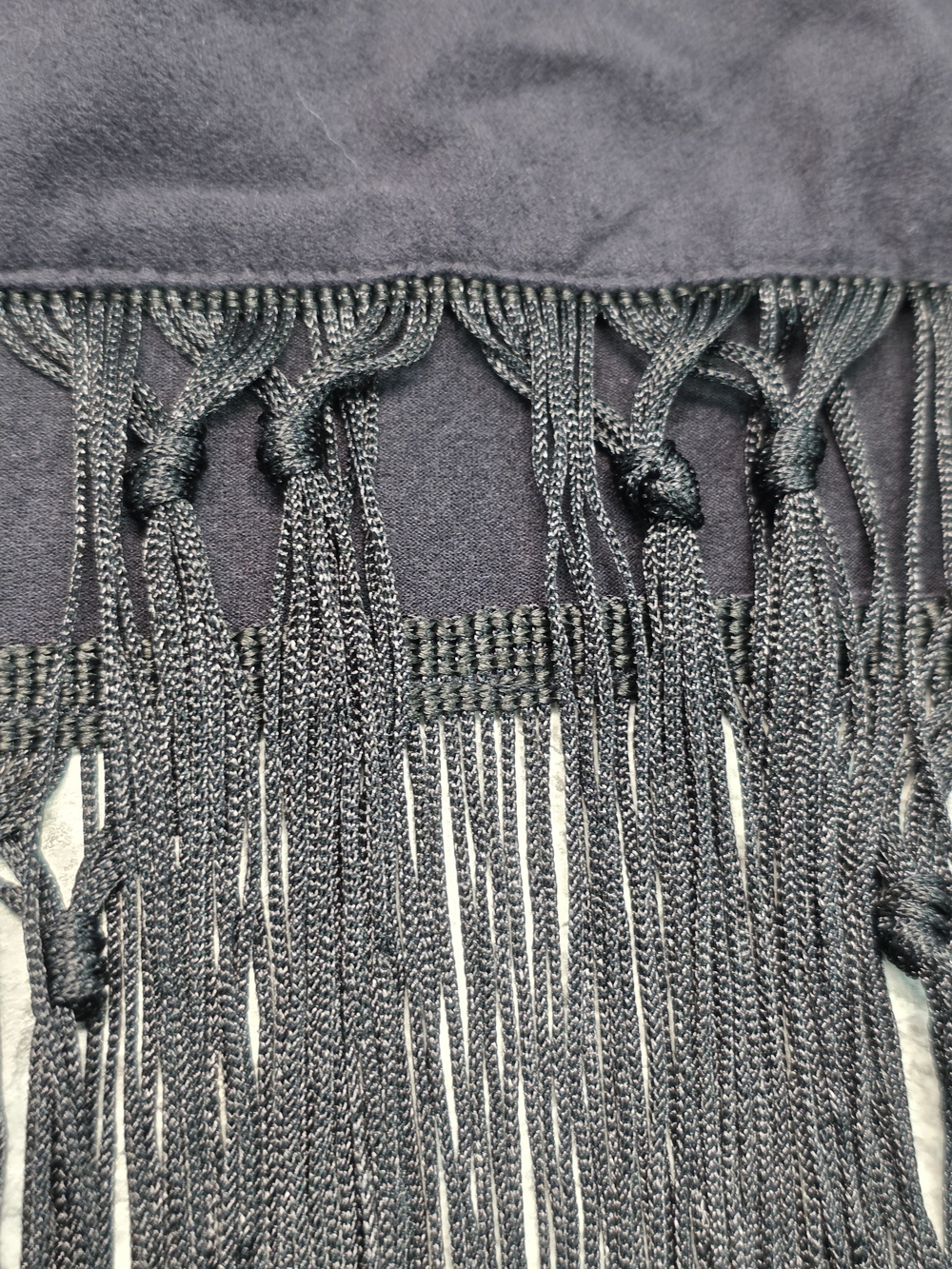 Allison Taylor Black Fringe Hem Tunic Top - Picture 5 of 6